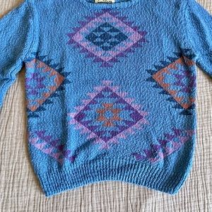 Blue Patterned Sweater